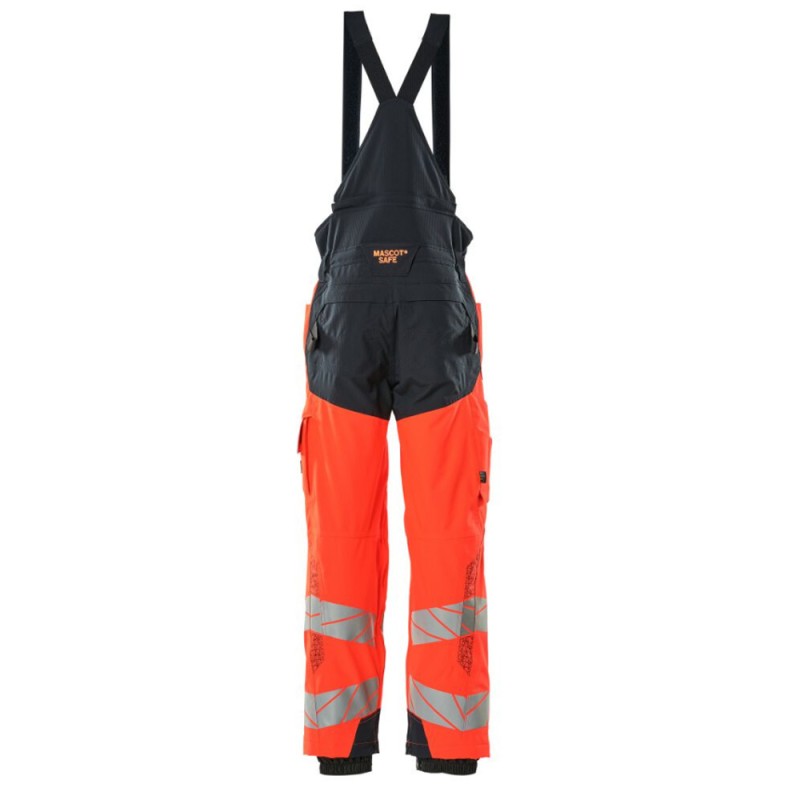 Mascot Accelerate 19090 Winter Trousers Hi-Vis Red Dark Navy