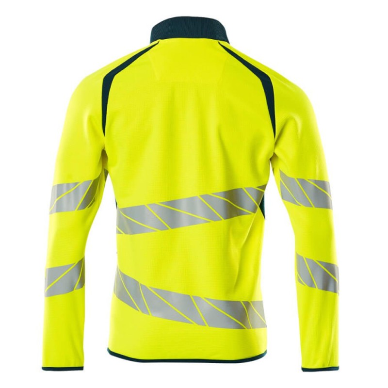 Mascot Accelerate 19184 Sweatshirt With Zipper Hi-Vis Yellow Dark Petroleum
