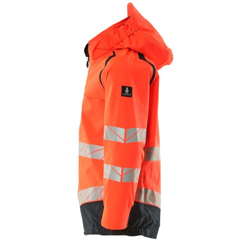 Mascot Accelerate 19901 Shell Jacket For Children Hi-Vis Red Dark Navy