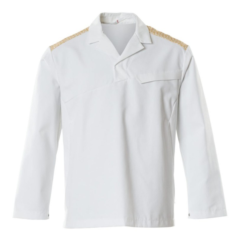 Mascot Food & Care 20252 Smock White Curry Gold