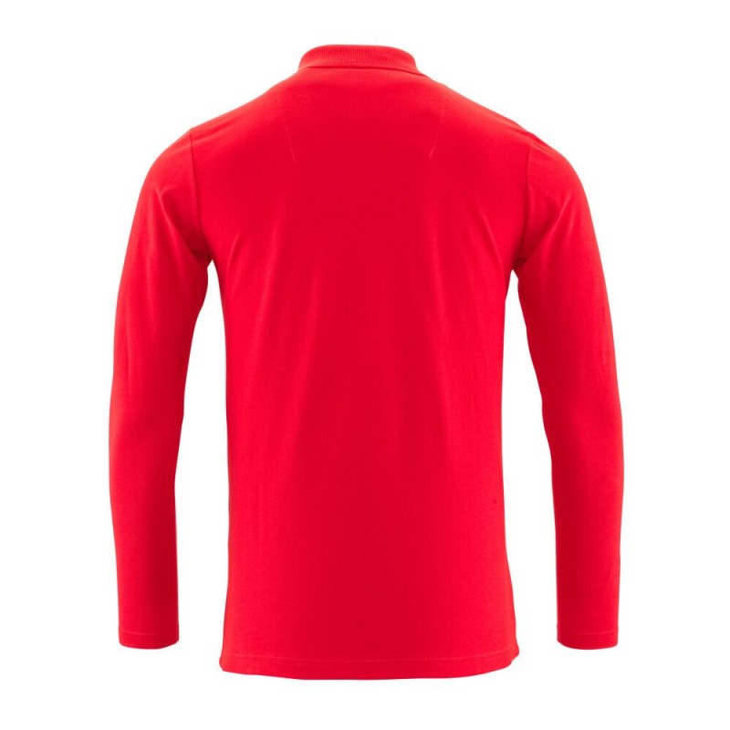Mascot Crossover Prowash Polo Shirt Long-sleeved Traffic Red