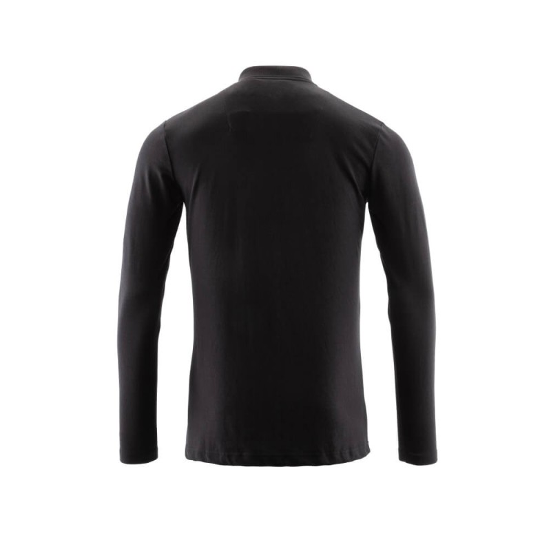 Mascot Crossover Prowash Polo Shirt Long-sleeved Deep Black