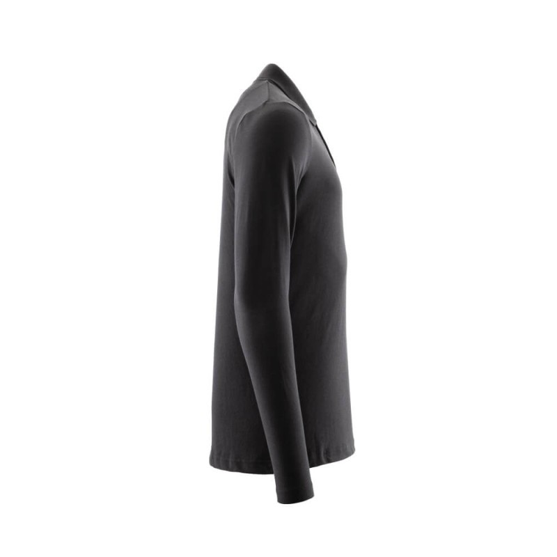 Mascot Crossover Prowash Polo Shirt Long-sleeved Deep Black