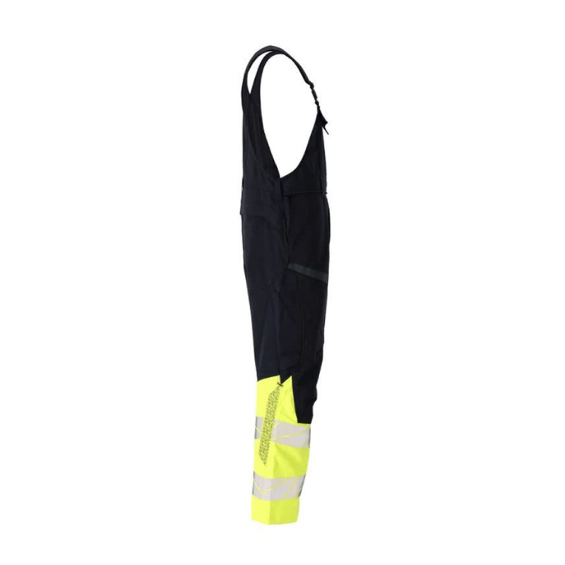 Mascot Accelerate 21469 Flame Retardant Bib & Brace Dark Navy / Hi-Vis Yellow