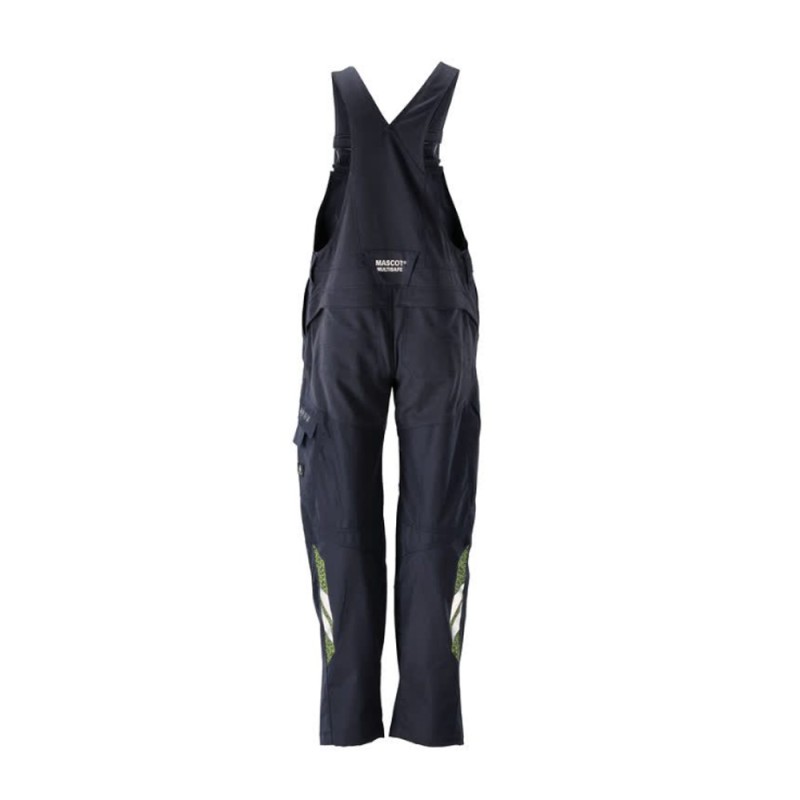 Mascot Accelerate 21569 Flame Retardant Bib & Brace Dark Navy / Hi-Vis Yellow
