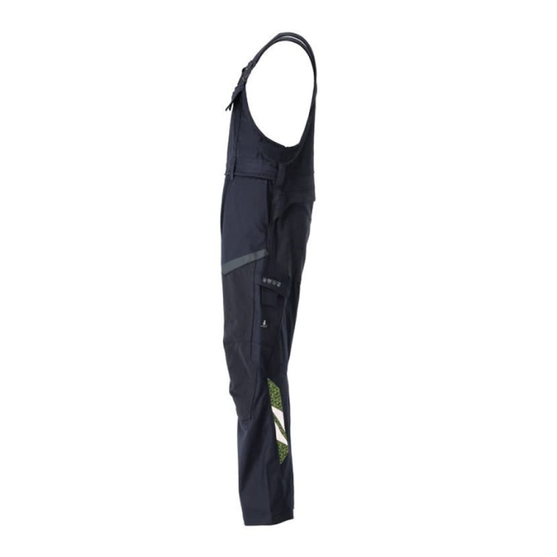Mascot Accelerate 21569 Flame Retardant Bib & Brace Dark Navy / Hi-Vis Yellow