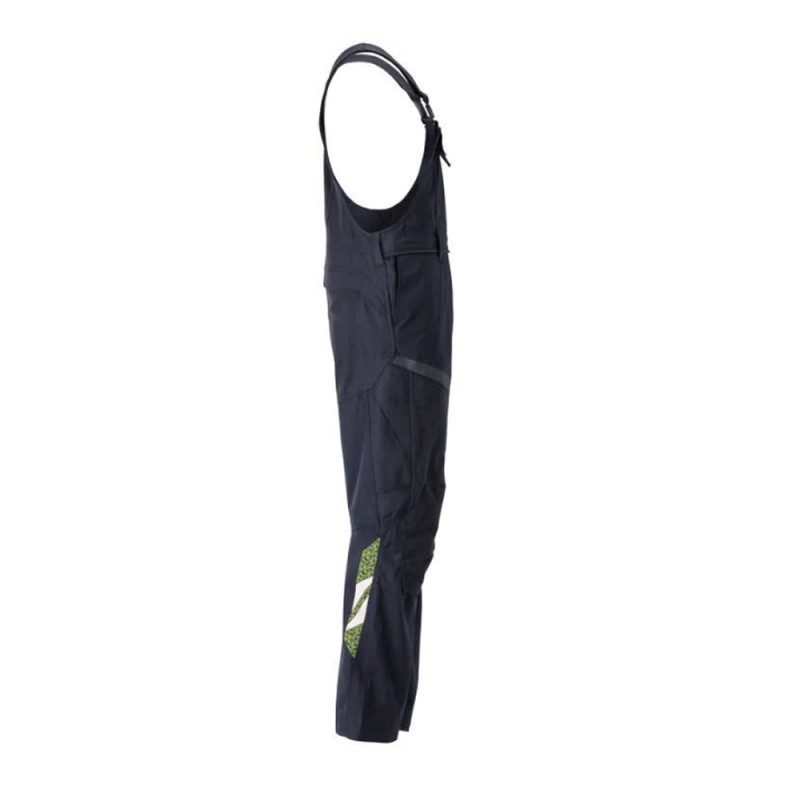 Mascot Accelerate 21569 Flame Retardant Bib & Brace Dark Navy / Hi-Vis Yellow