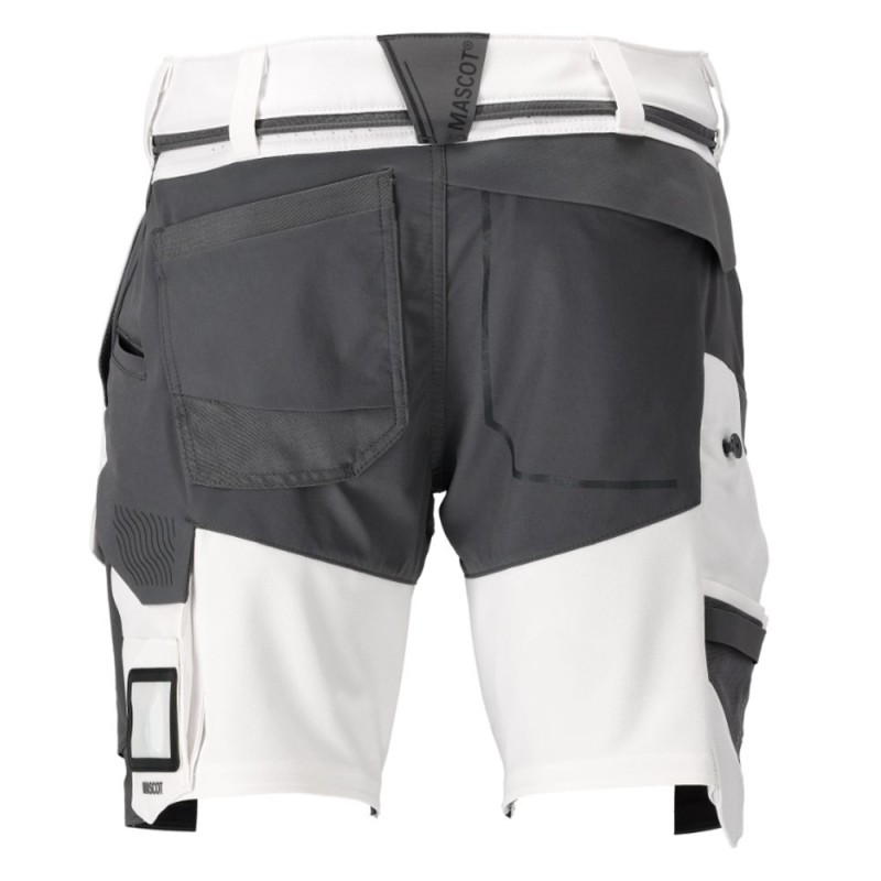 Mascot Customized 22149 Stretch Shorts White/Grey