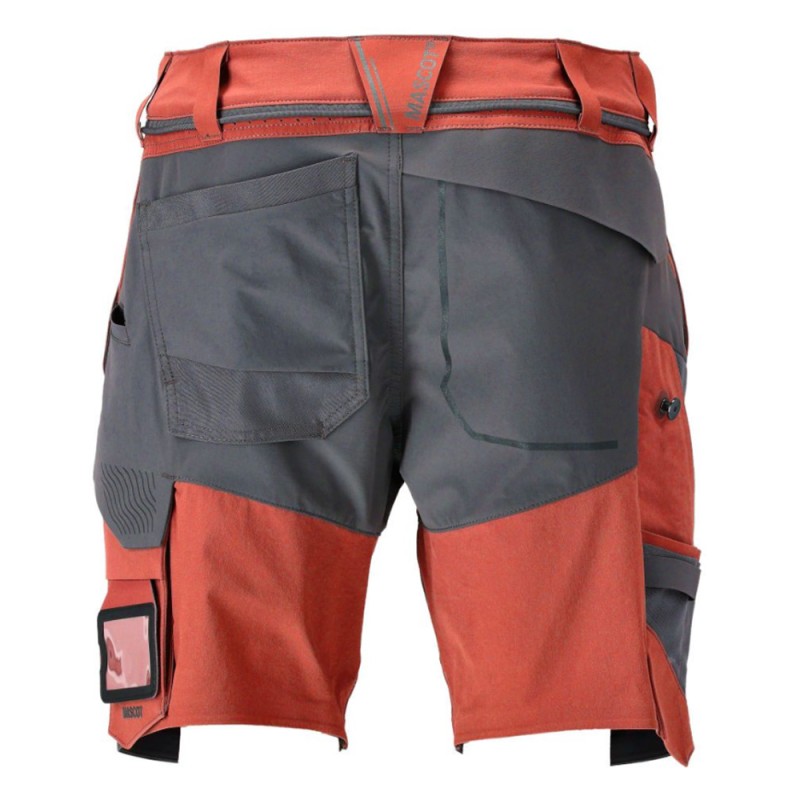 Mascot Customized 22149 Stretch Shorts Red/Grey