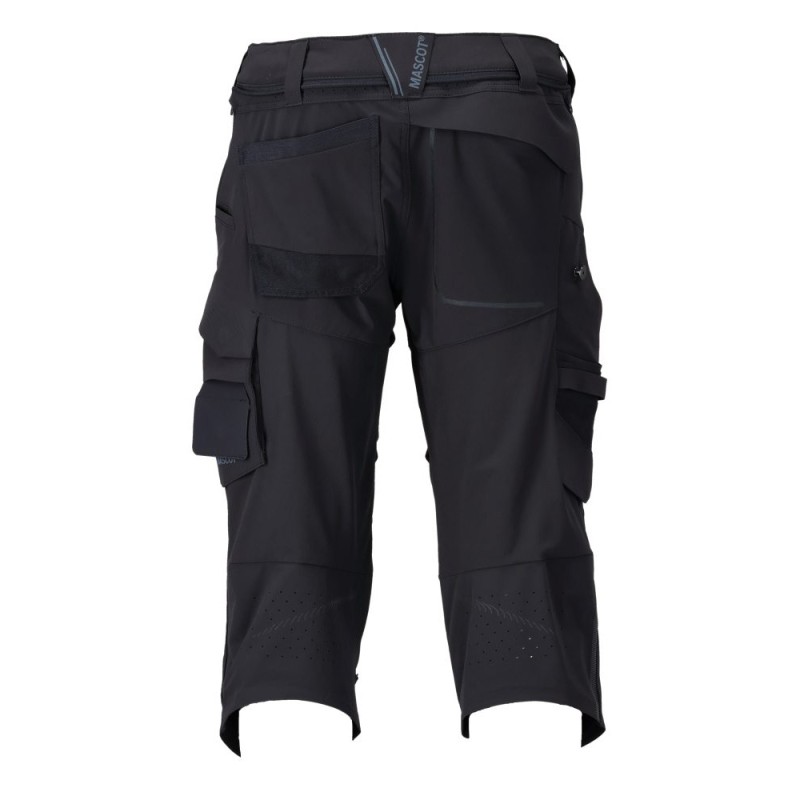 Mascot Customized 22249 3/4 Length Trousers With Kneepad Pockets Navy