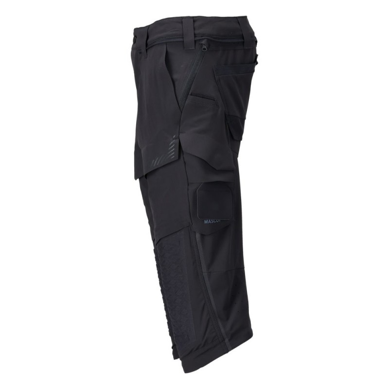 Mascot Customized 22249 3/4 Length Trousers With Kneepad Pockets Navy