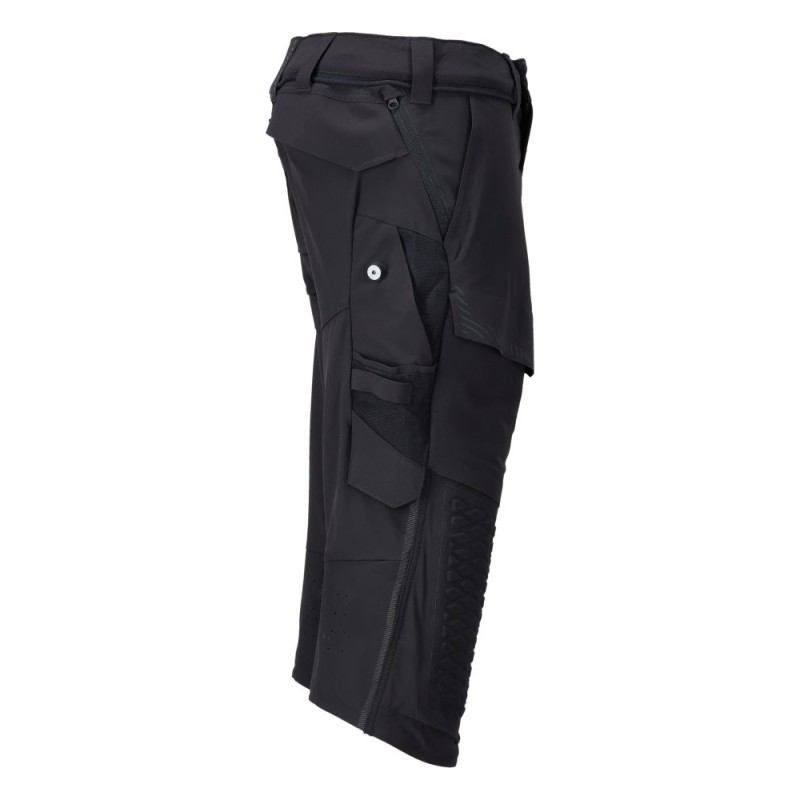 Mascot Customized 22249 3/4 Length Trousers With Kneepad Pockets Navy