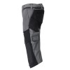 Mascot Customized 22249 3/4 Length Trousers With Kneepad Pockets Grey Black