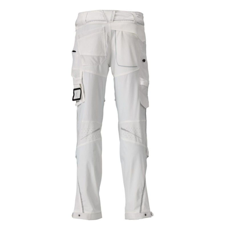 Mascot Customized 22279 Pants With Kneepad Pockets White