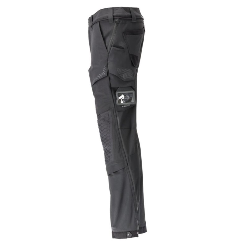 Mascot Customized 22279 Pants With Kneepad Pockets Black