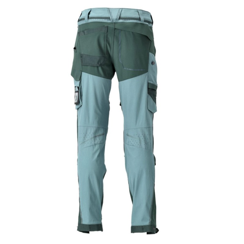 Mascot Customized 22279 Pants With Kneepad Pockets Light Green