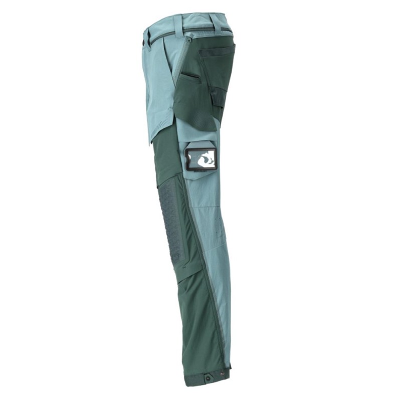 Mascot Customized 22279 Pants With Kneepad Pockets Light Green