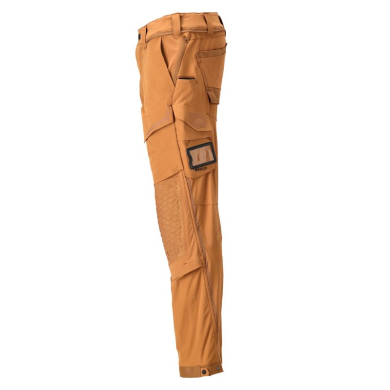 Mascot Customized 22279 Pants With Kneepad Pockets Brown