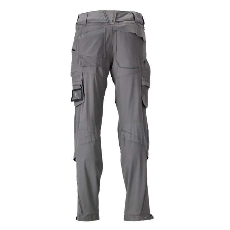 Mascot Customized 22279 Pants With Kneepad Pockets Grey