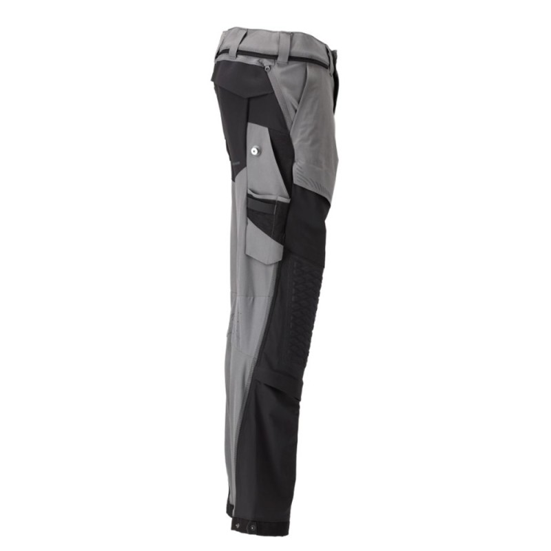 Mascot Customized 22279 Pants With Kneepad Pockets Grey/Black