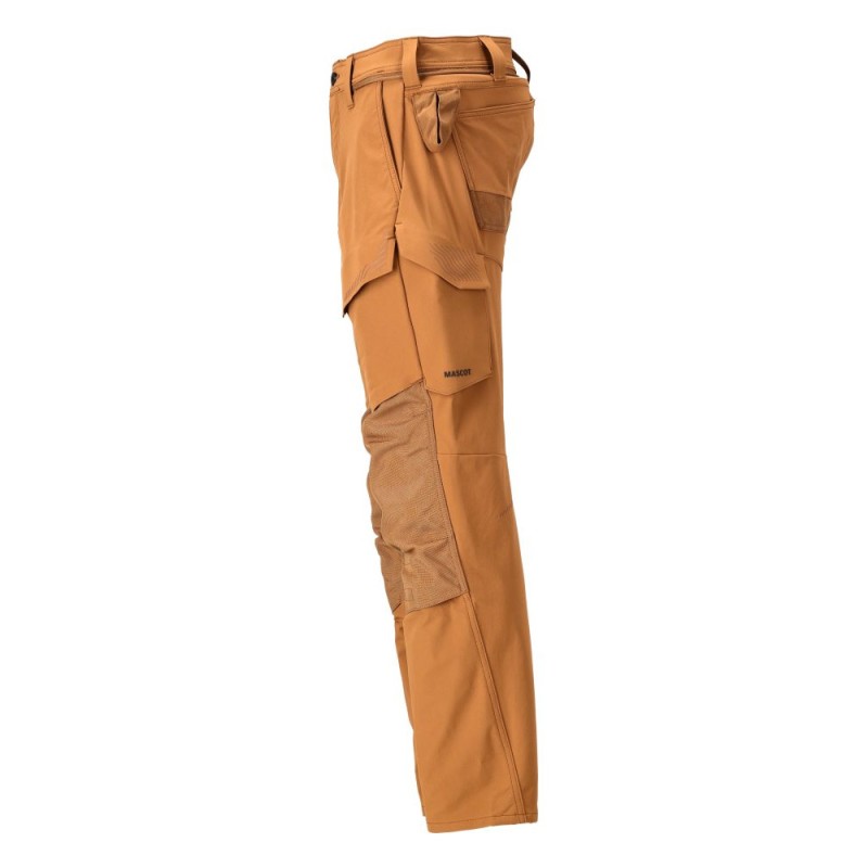 Mascot Customized 22379 Pants With Kneepad Pockets Brown