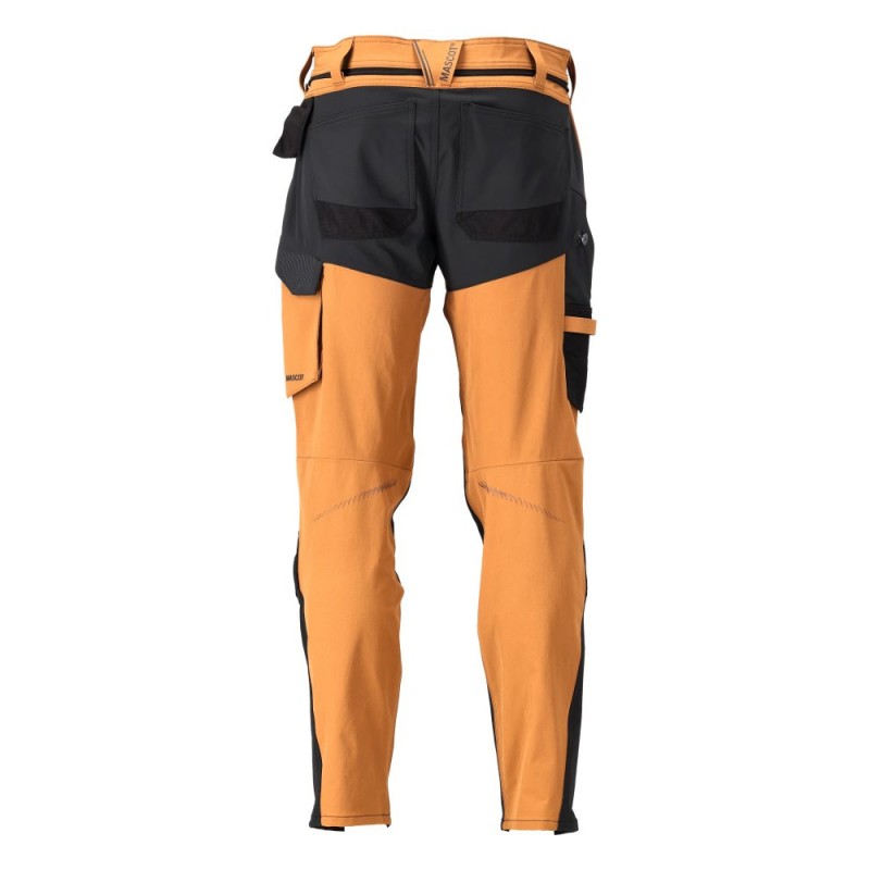 Mascot Customized 22379 Pants With Kneepad Pockets Brown/Black