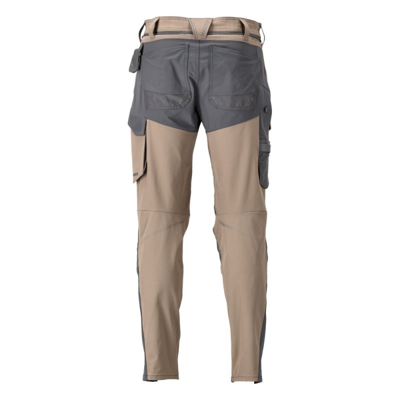 Mascot Customized 22379 Pants With Kneepad Pockets Sand/Grey