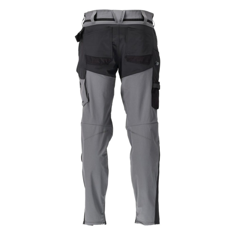 Mascot Customized 22379 Pants With Kneepad Pockets Grey/Black