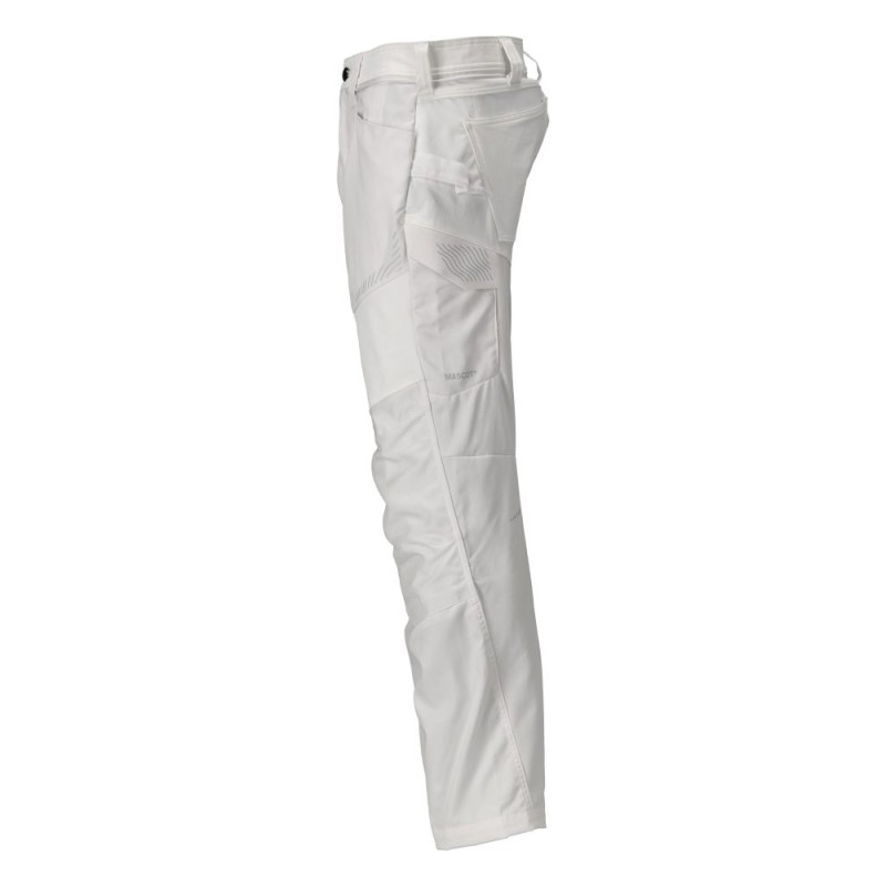 Mascot Customized 22479 Trousers With Kneepad Pockets White