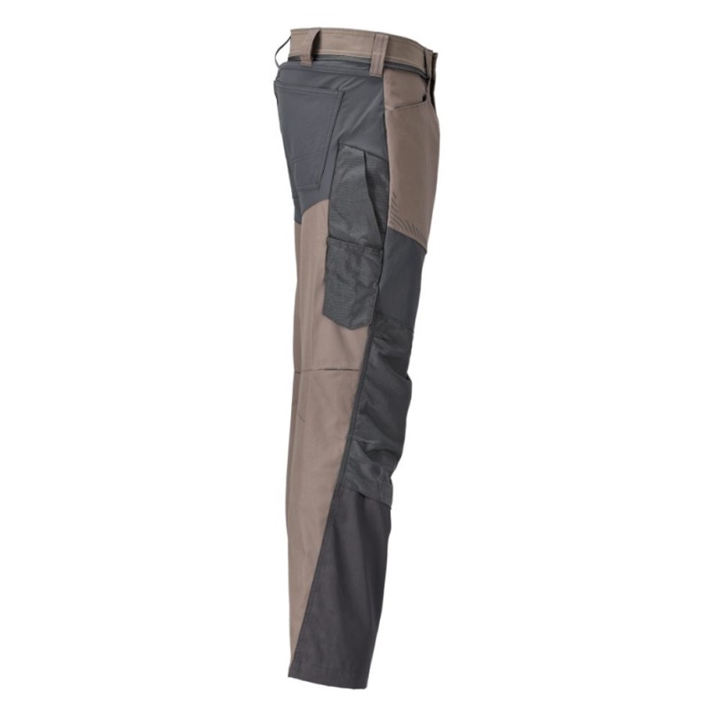 Mascot Customized 22479 Trousers With Kneepad Pockets Dark Sand Stone Grey