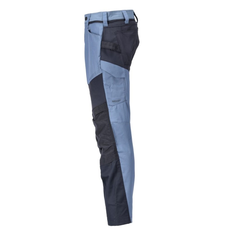 Mascot Customized 22479 Trousers With Kneepad Pockets Stone Blue Dark Navy