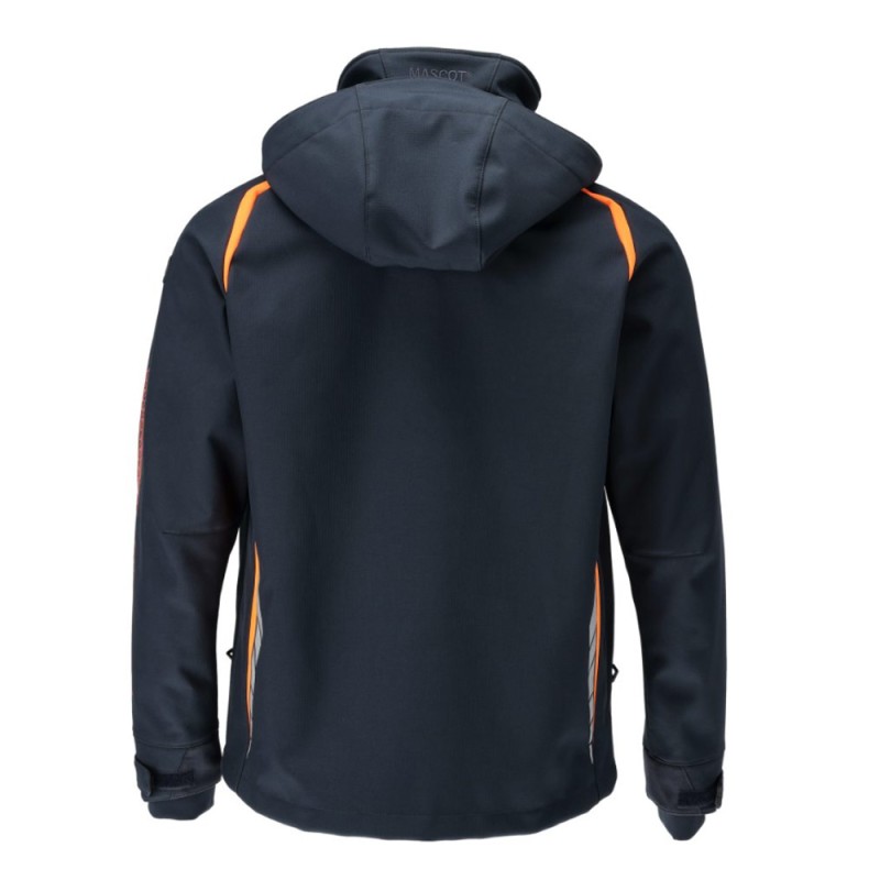 Mascot Accelerate 23002 Waterproof Softshell Jacket Dark Navy / Hi-Vis Orange