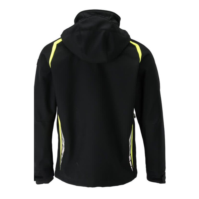 Mascot Accelerate 23002 Waterproof Softshell Jacket Black / Hi-Vis Yellow