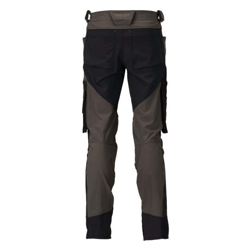 Mascot Customized 23179 Stretch Trousers Dark Anthracite / Black