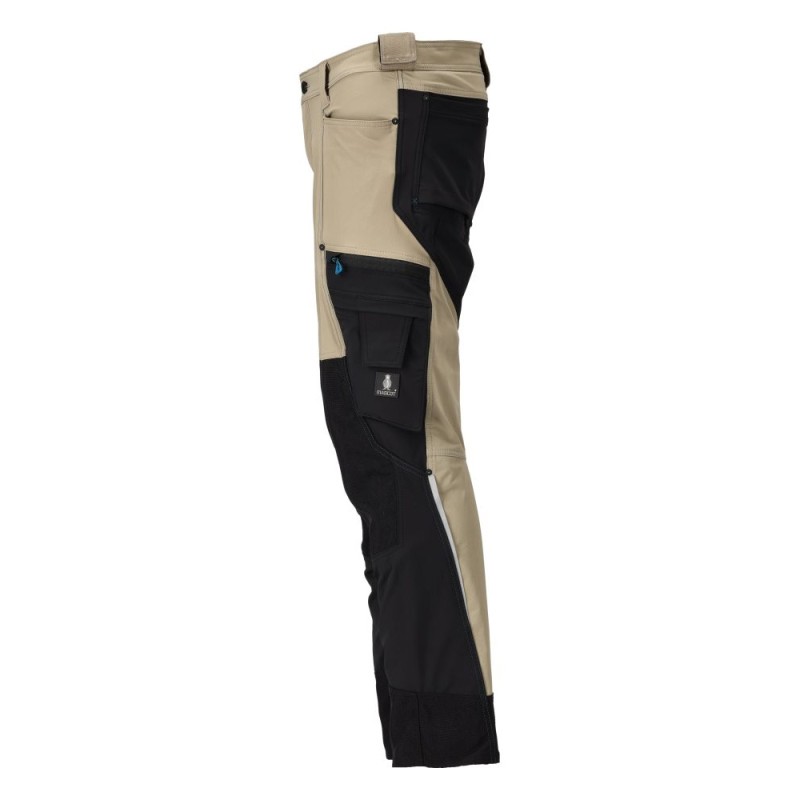 Mascot Customized 23179 Stretch Trousers Light Khaki / Black