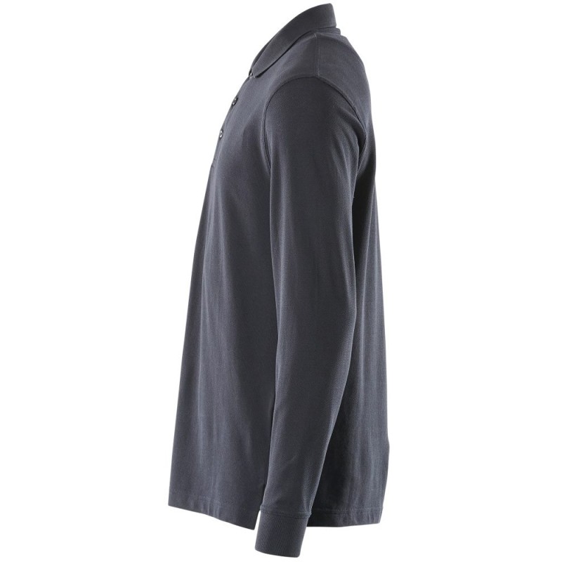 Mascot Crossover Manila Polo Shirt, Long-sleeved Graphite Blue
