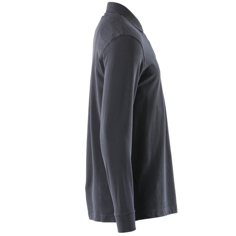 Mascot Crossover Manila Polo Shirt, Long-sleeved Graphite Blue