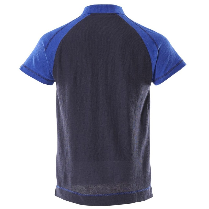Mascot Image Bianco Polo Shirt With Chest Pocket Navy Royal