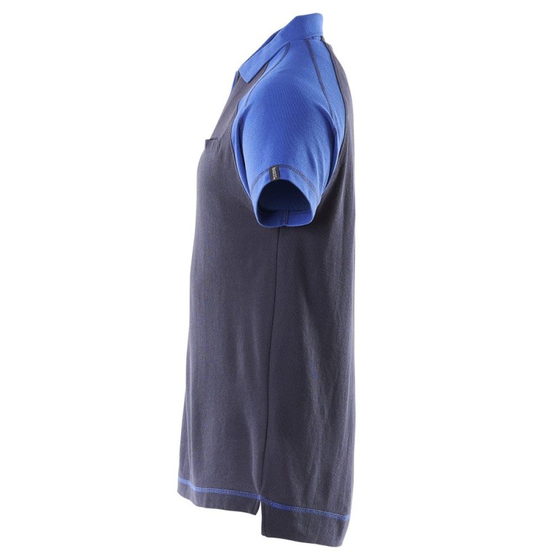 Mascot Image Bianco Polo Shirt With Chest Pocket Navy Royal