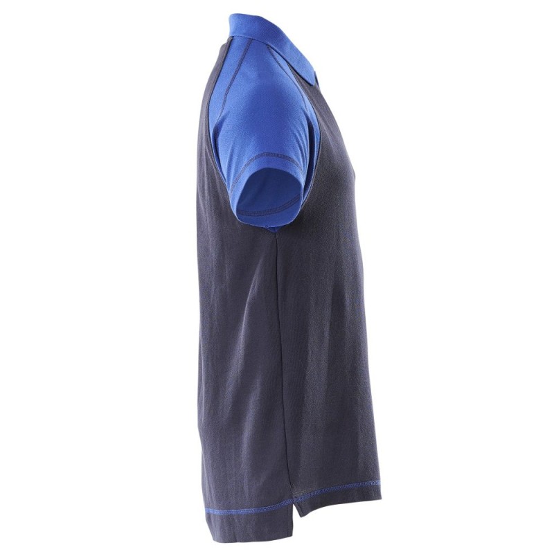 Mascot Image Bianco Polo Shirt With Chest Pocket Navy Royal
