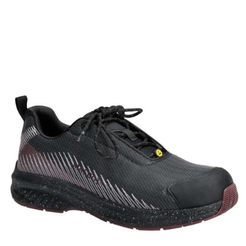 Mascot Footwear Customized F1600 Safety Shoes Stone Grey / Bordeaux