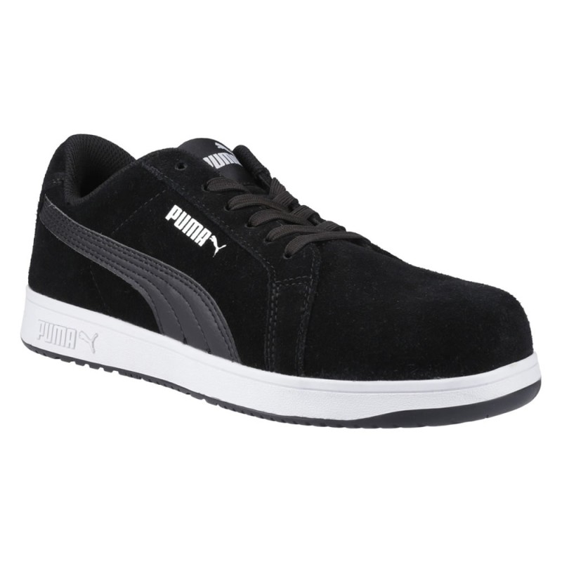 Puma Iconic Low Black Safety Trainers Metal Free ESD