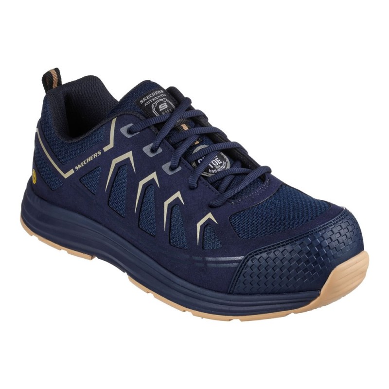 Skechers Malad II Safety Trainers Navy