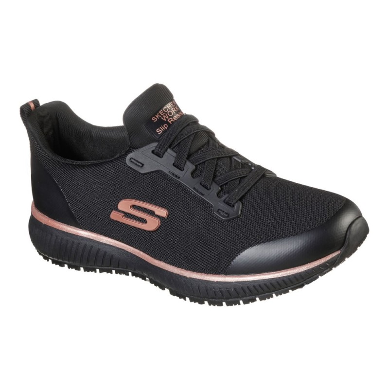 Skechers Squad Womens Trainers Black/Red