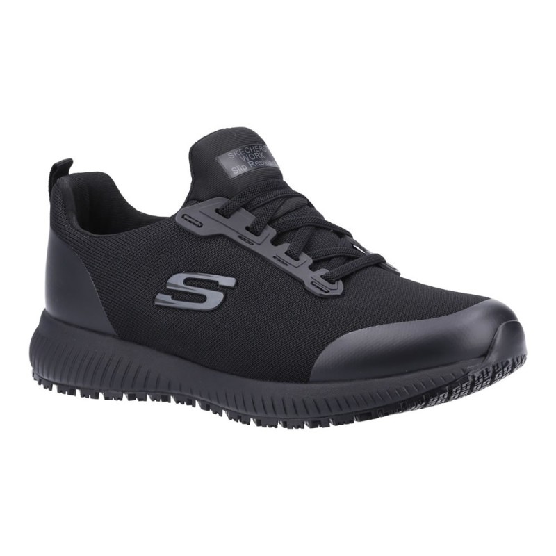 Skechers Squad Womens Wide Trainers Black