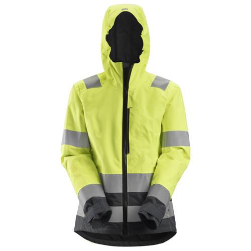 Snickers 1347 AllRoundWork Women's High Vis Waterproof Shell Jacket
