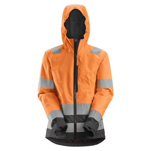 Snickers 1347 AllRoundWork Women's High Vis Waterproof Shell Jacket