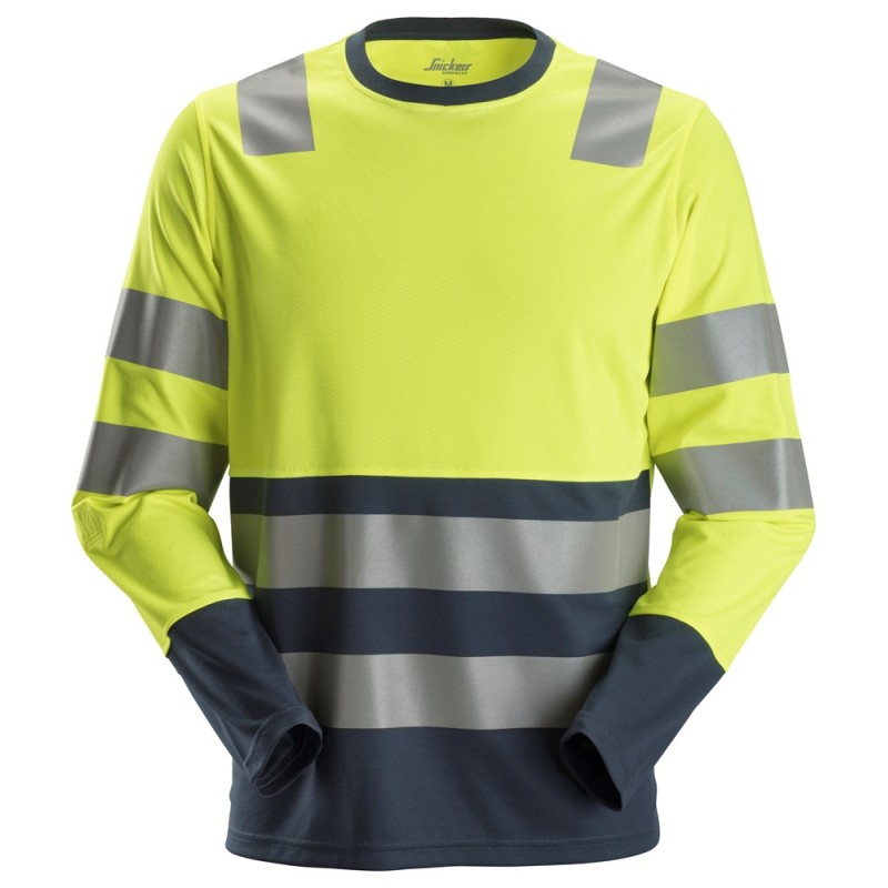 Snickers 2433 AllroundWork Hi-Vis Long Sleeve T-Shirt