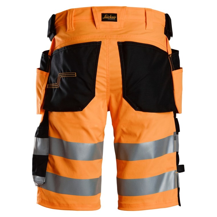 Snickers 6135 Hi-Vis Class 1 Stretch Shorts+ Holster Pockets