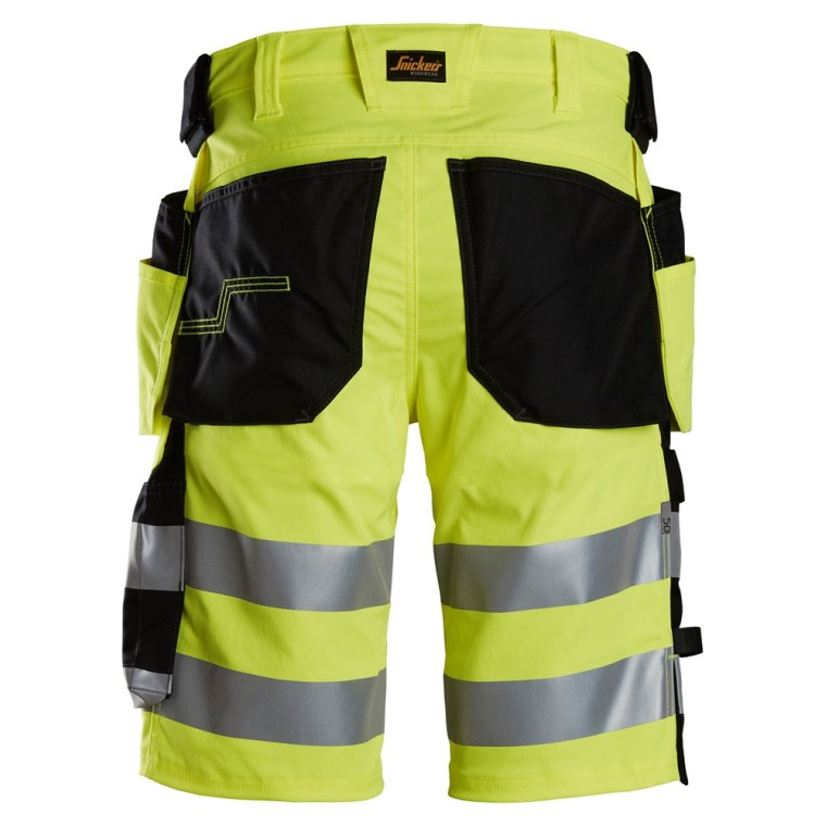 Snickers 6135 Hi-Vis Class 1 Stretch Shorts+ Holster Pockets